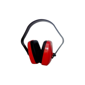 Casque antibruit Singer à serre-tête réglable, rouge et noir