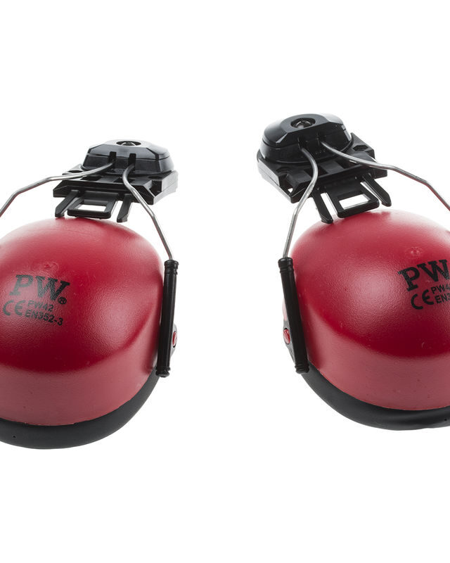 Casque antibruit RS PRO rouge à coquilles pour la protection auditive