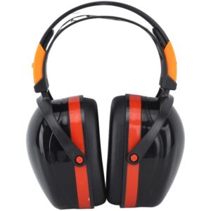 Casque antibruit NOSHEIR pliable noir et rouge avec coque en ABS et coussinets