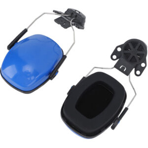 Casque antibruit Eosnow bleu avec adaptateur pour casque de sécurité
