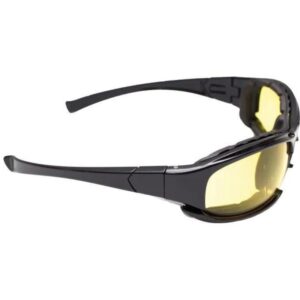 Lunettes JDM Eagle jaunes en polycarbonate avec branches et bandeau