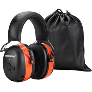 Casque antibruit PROHEAR 037 orange avec Bluetooth et sac de transport