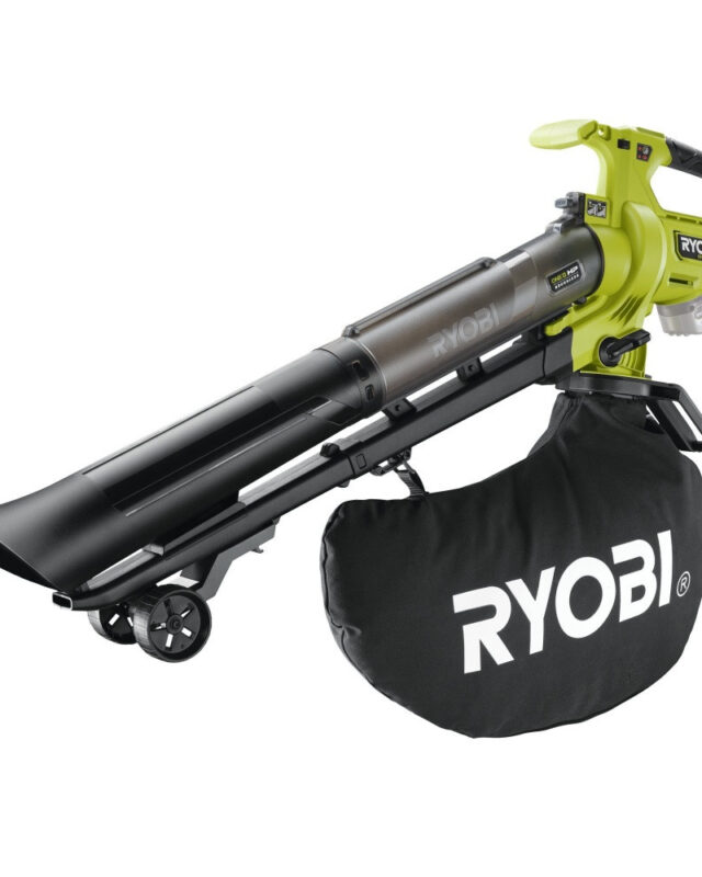 Aspirateur souffleur broyeur Ryobi RY18BVXA-0 avec sac de récupération de 45 L